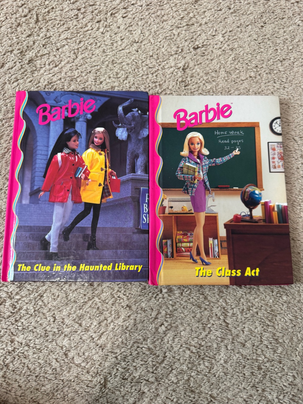 Barbie Book Duo with Bright Pink and Yellow Covers